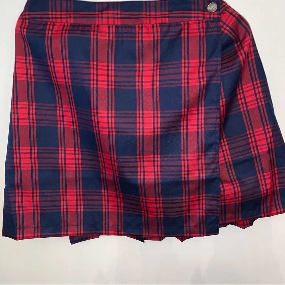 NWT SIM & SAM Plaid Wrap Skirt